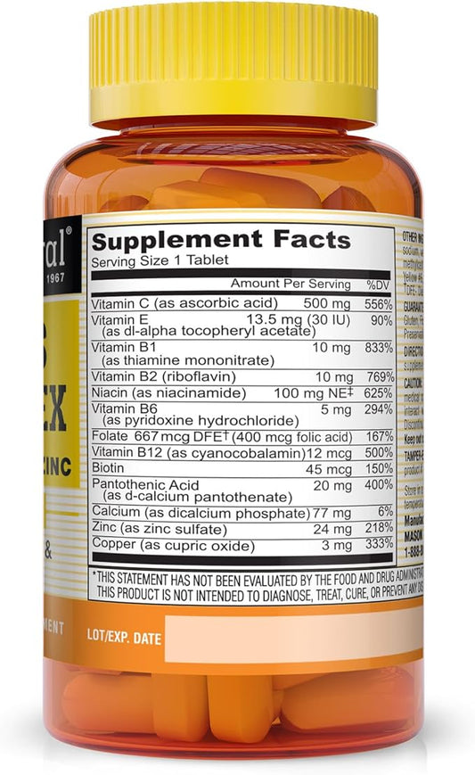 MASON NATURAL Stress B-Complex with Antioxidants 60 Tablets 3)