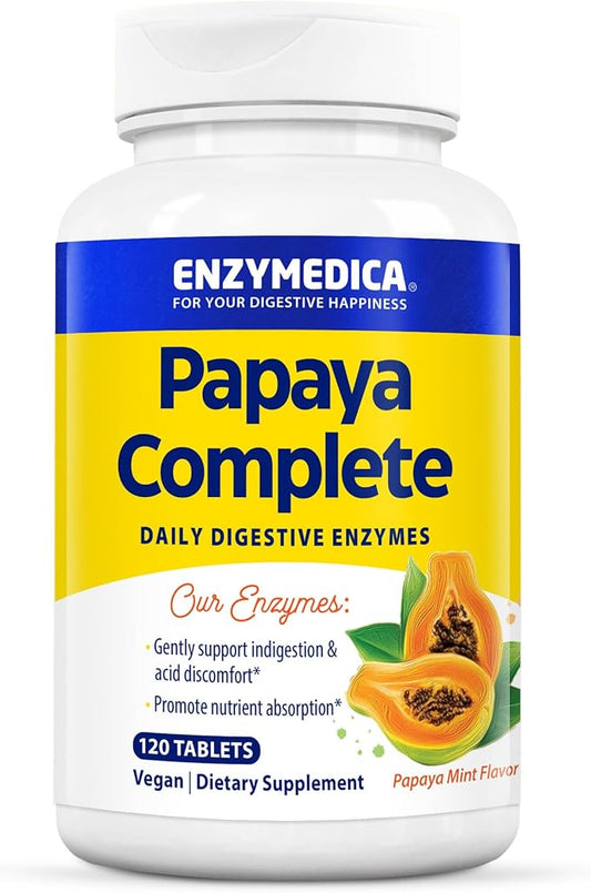 Enzymedica Papaya Complete, Daily Digestive Enzymes 120 Chewable