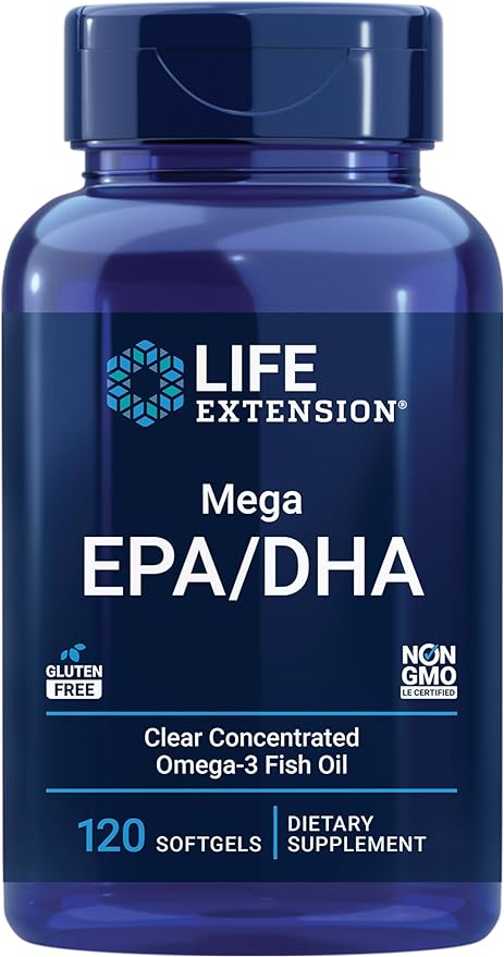 Life Extension Mega EPA/DHA, Omega-3 Fatty 120 softgels