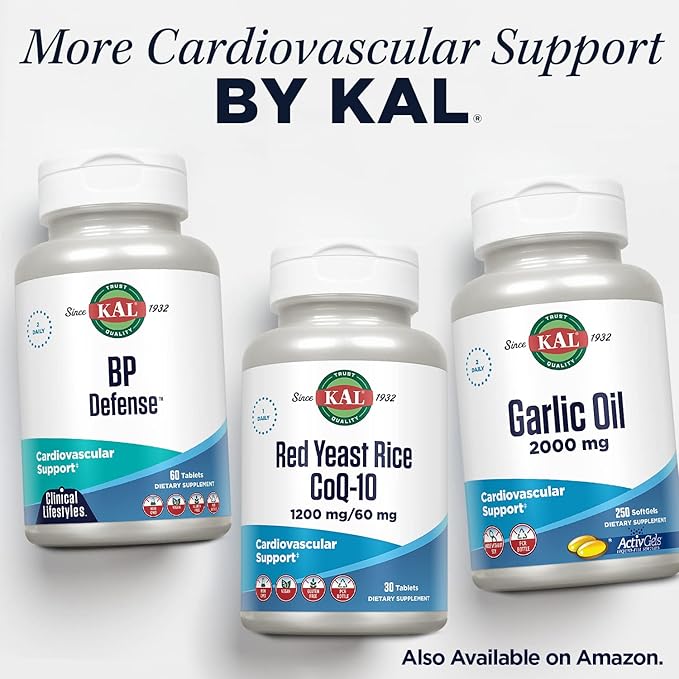 KAL Magnesium Taurate 400mg Plus CoEnzyme B6, Chelated 60-Day Guarantee, 45 Serv, 90 Tablets