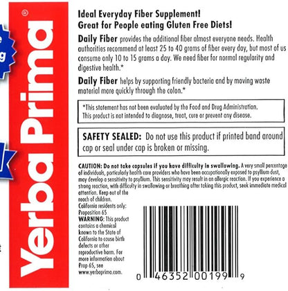 Yerba Prima Daily Fiber Formula 180 caps 2) -