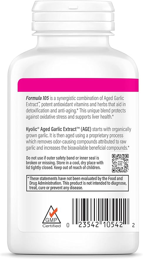 Kyolic Aged Garlic Extract Formula 105, 200 Capsules