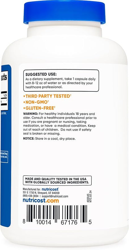 Nutricost Inositol Capsules 500mg, 240 Capsules
