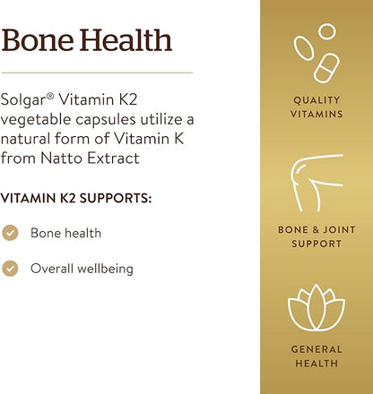 Solgar Vitamin K2 MK7 100mcg Vegetable 50 Count