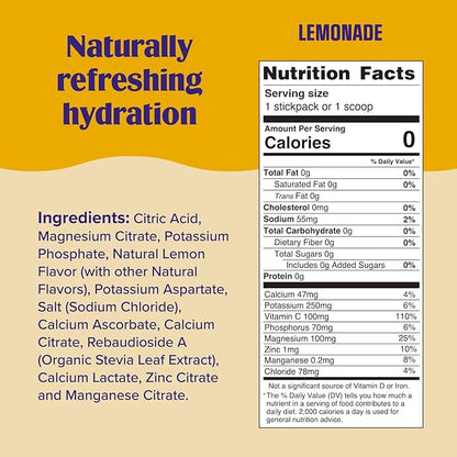 Ultima Replenisher Daily Electrolyte Powder Drink Mix – Lemonade, 30 Servings – Hydration Powder with 6 Key Electrolytes and Trace Minerals – Keto Friendly, Vegan, Non-GMO and Sugar-Free
