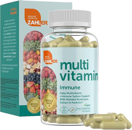 Zahler - Daily Multivitamin Immune Support (60 Capsules) B12, Zinc