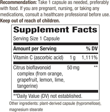 Nature’s Way Vitamin C with Bioflavonoids 1 g 100 Capsules
