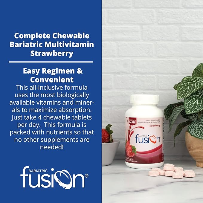 Bariatric Fusion Strawberry Complete Chewable Bariatric 120 Tablets