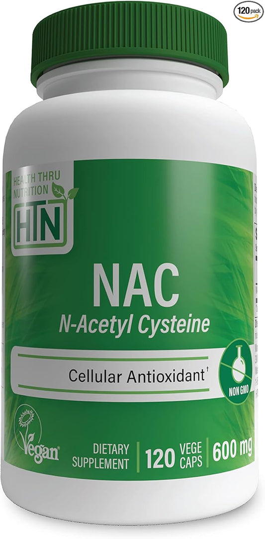 Health Thru Nutrition NAC N-Acetyl-Cysteine 600mg 120 Capsules
