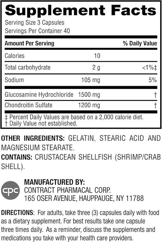 Earth's Splendor Glucosamine HCI 1500 mg 1200 mg (120 Capsules, 1+ Month