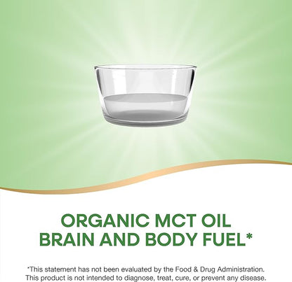 Nature's Way Organic MCT Oil, 16 Fl Oz, Brain and Body Fuel from Coconuts*, C8 Caprylic Acid and C10 Capric Acid, Keto and Paleo Certified, Organic, Non-GMO Project Verified (Packaging May Vary)