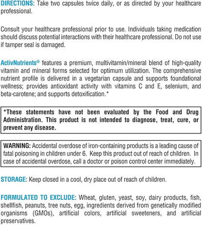 XYMOGEN ActivNutrients with Iron and Copper (240 Capsules)