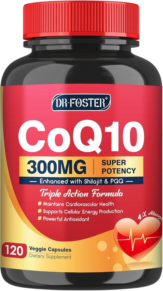 CoQ10 300mg with PQQ & Shilajit Q10 Supplements 120 Capsules