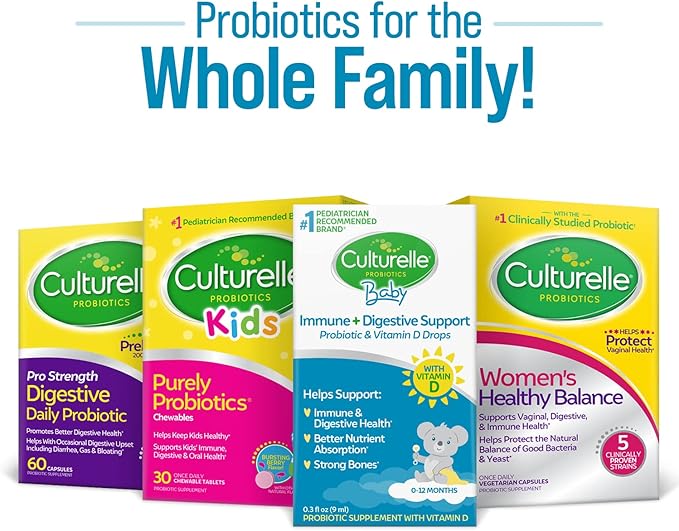 Culturelle Baby Probiotic Drops + Vitamin 0-12 Months, 30 Day 9ml