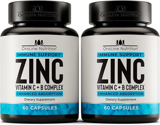 Premium Zinc Citrate 50 mg Supplement, 2-Pack Value 120 Capsules
