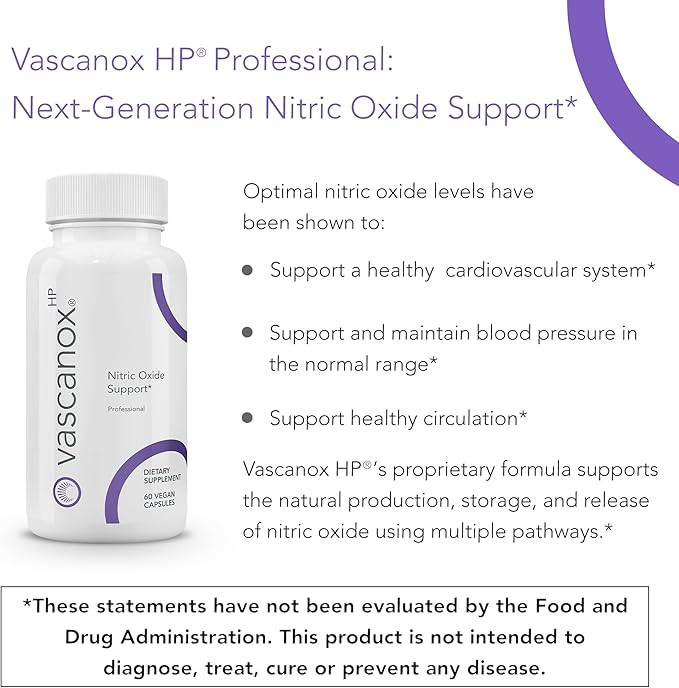Vascanox HP - Next Generation Nitric Oxide Support - Up to 24 Hours on Single dose*+