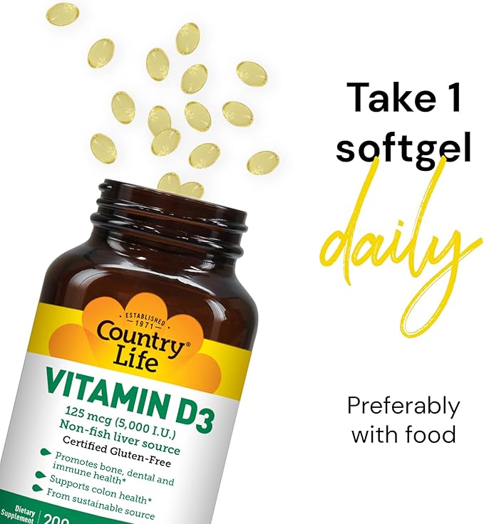 Country Life Vitamin D3 5000 IU
