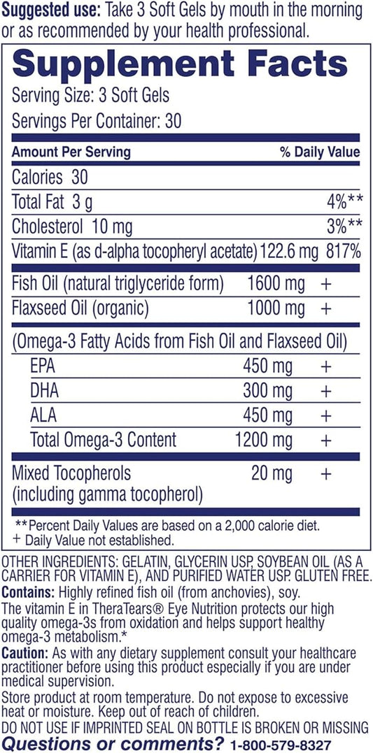 TheraTears Omega 3 Supplement, 1200mg, 90 1)