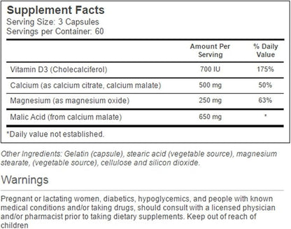 Vitacost Calcium Magnesium & Vitamin D 180 Capsules