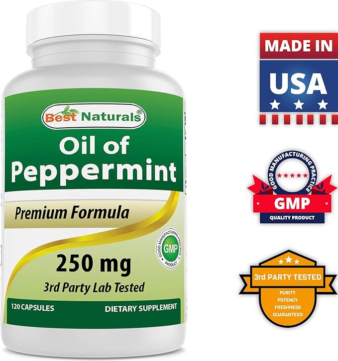 Best Naturals Peppermint Oil 250 mg 120 Capsules (120 Count 3))