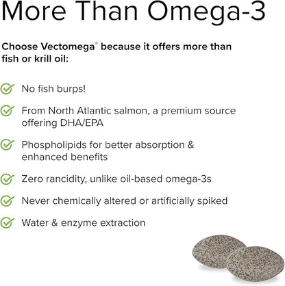 Terry Naturally Vectomega 60 Tablets, 2 - Omega-3 from 120 Servings