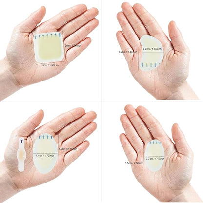 Hydrogel Blister Bandages for Feet and 10 Pieces, 5 Styles