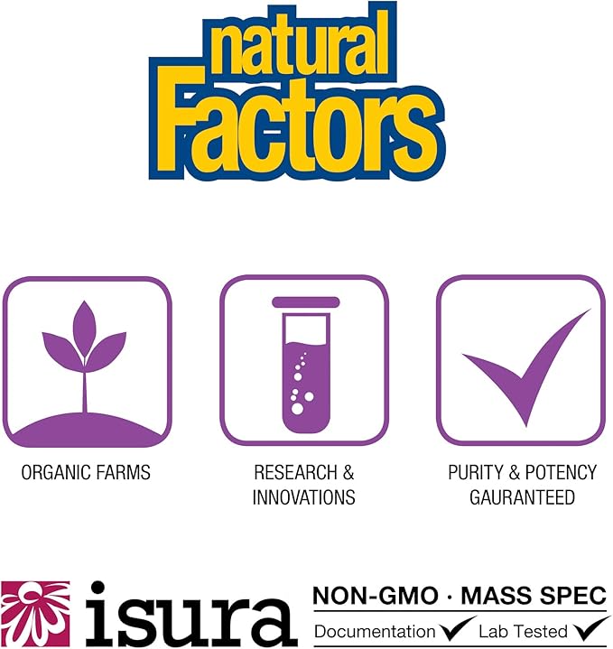 Natural Factors, Coenzyme Q10 50mg, CoQ10 120 softgels (120 servings)