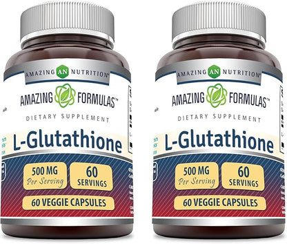 Amazing Formulas Reduced L-Glutathione Supplement 500 Mg 60 Veggie 2)