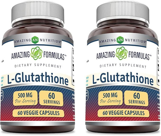 Amazing Formulas Reduced L-Glutathione Supplement 500 Mg 60 Veggie 2)