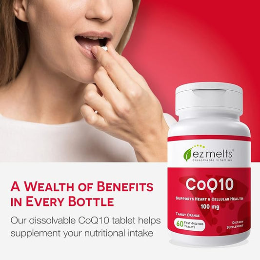 EZ Melts Dissolvable CoQ10 Supplement 100 2-Month Supply