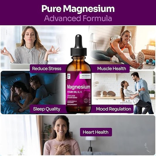 Magnesium Plus Grape Flavor 2 fl B6, D, 100% Absorption 45-Day Supply