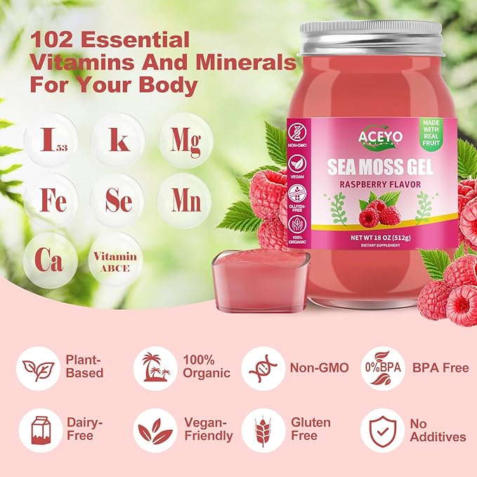 (18 OZ) Irish Sea Moss Gel 102 Vitamins