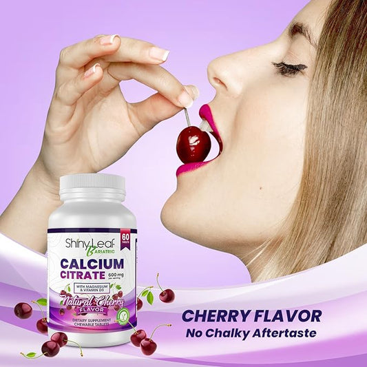 Shiny Leaf Bariatric Calcium Citrate 600 60 Ct D3, Natural (1 Month)
