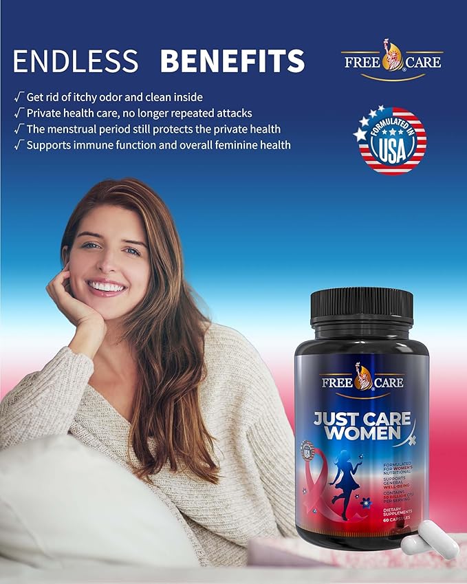 Womens Probiotic 50 Billion CFU 8 Strains, for Women’s Daily Digestive & Feminine Health, with Cranberry Extract, Acidophilus, Organic Prebiotics & Selenium, Gluten & Dairy Free, 60Capsules