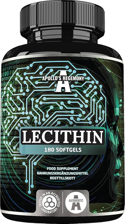 APOLLO'S HEGEMONY Lecithin 1200mg with Vitamin E 180 Softgel 6 Months