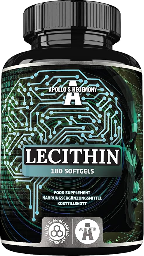 APOLLO'S HEGEMONY Lecithin 1200mg with Vitamin E 180 Softgel 6 Months