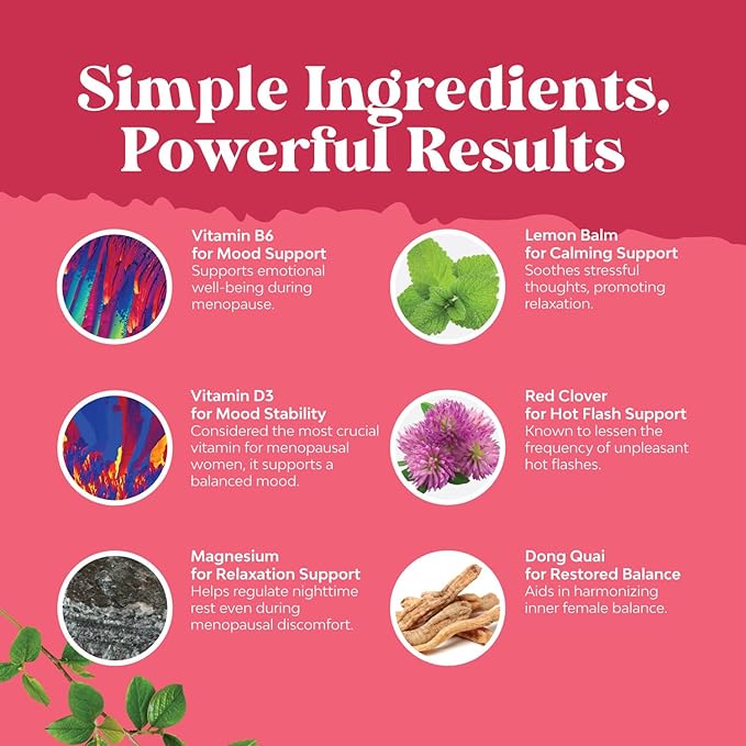 Complete Herbal Menopause Supplement for Women - Multibenefit Menopause Relief Hormone Balance for Women for Night Sweats Mood and More with Dong Quai Vitex Chaste Berry and Black Cohosh 60 Servings