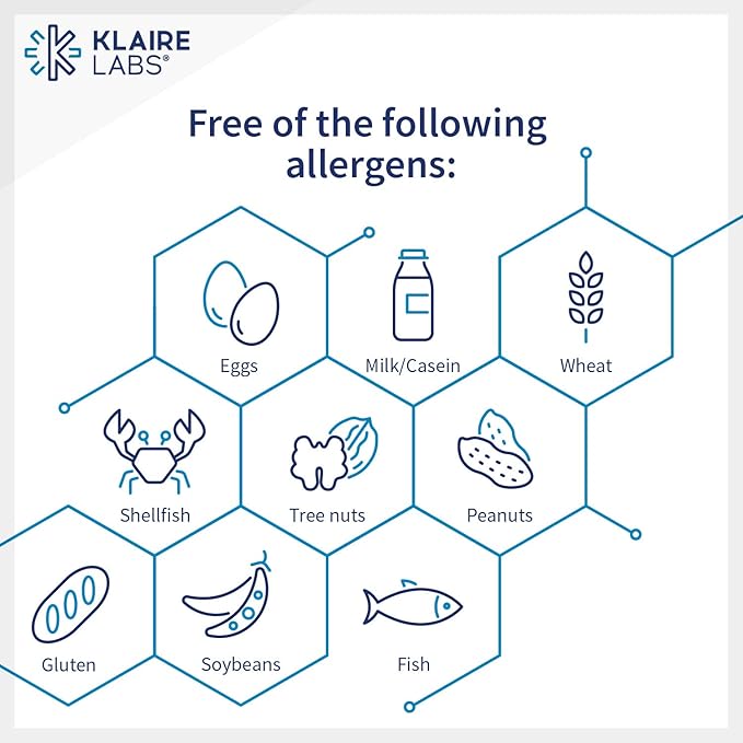 Klaire Labs Coenzyme Q10-60 Milligrams CoQ10 (60 Vegetarian
