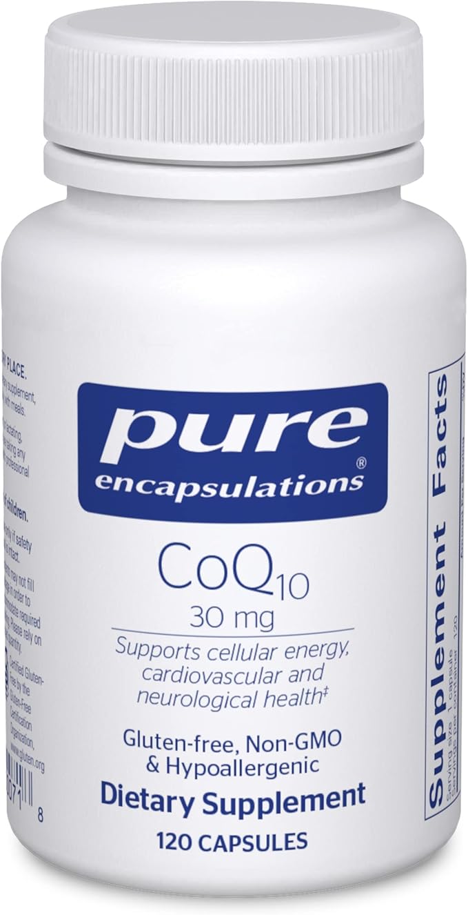 Pure Encapsulations CoQ10 30 mg Q10 Supplement 120 Capsules