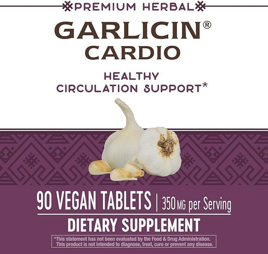 Nature’s Way Garlicin Cardio Premium Herbal 350 mg 90 Tablets