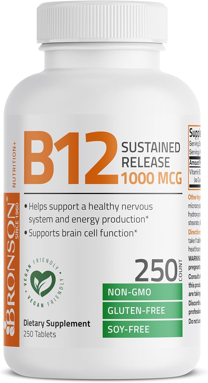 Bronson Vitamin B12 1000 mcg (B12 250 Count