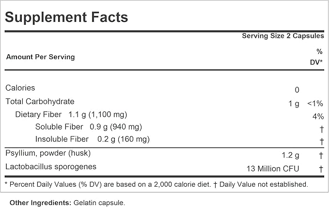 ANDREW LESSMAN Fibermucil 1000 Capsules –Psyllium