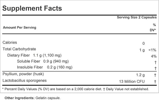 ANDREW LESSMAN Fibermucil 1000 Capsules –Psyllium