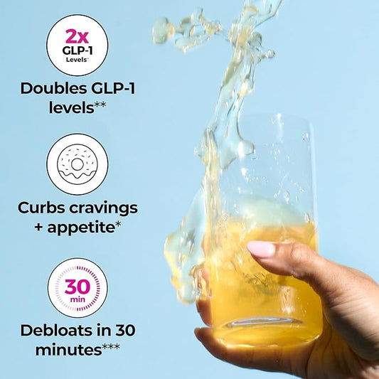 HUM Flatter Me Fiber Supplement for Women & Men, Prebiotics & Digestive Enzymes to Support Weight & Bloating, Digestive & Gut Health, Fiber Powder Drink Mix, Pineapple Passion Fruit, 10 Servings