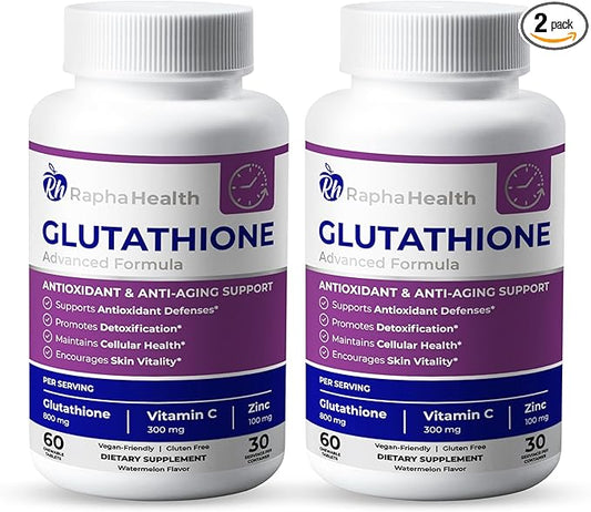 Twin Pack Glutathione Enhanced with Vitamin 120 Tablets (2) Month
