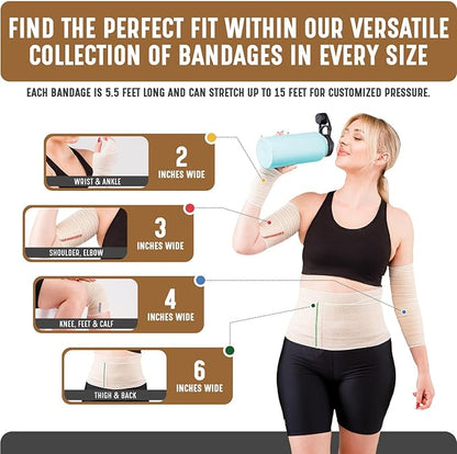 Premium Elastic Bandage Wrap (3" x2)