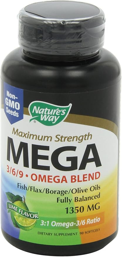 Nature's Way MEGA 3/6/9 Omega Blend, 90 Count