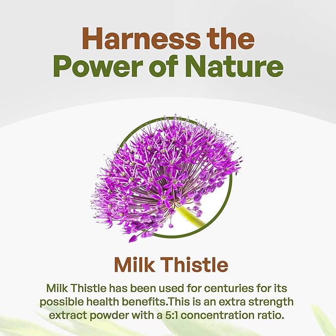 Go Nutra Milk Thistle Powder 1 lb. 5:1 Strength