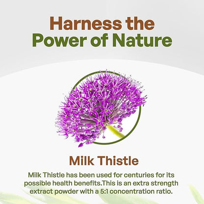 Go Nutra Milk Thistle Powder 1 lb. 5:1 Strength