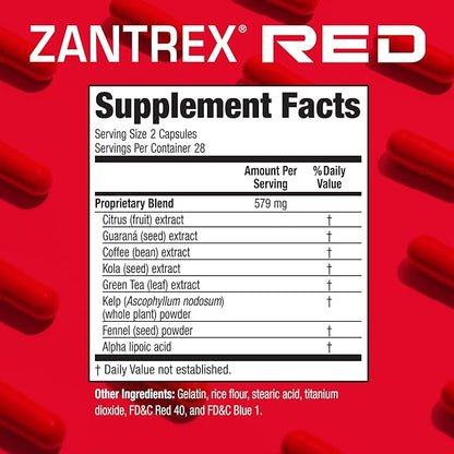 Zantrex Red, 56 Count - Weight Loss Supplement Pills – Fat Burning Pills - Metabolism Booster For Weight Loss - Lose Weight Fast For Women